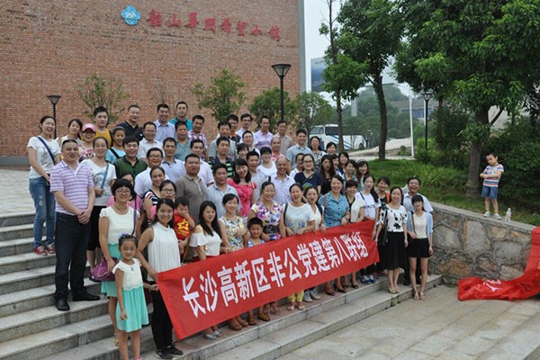 長沙高新區非公黨建14聯組暨8聯組在韶山華潤希望小鎮召開預備黨員宣誓大會